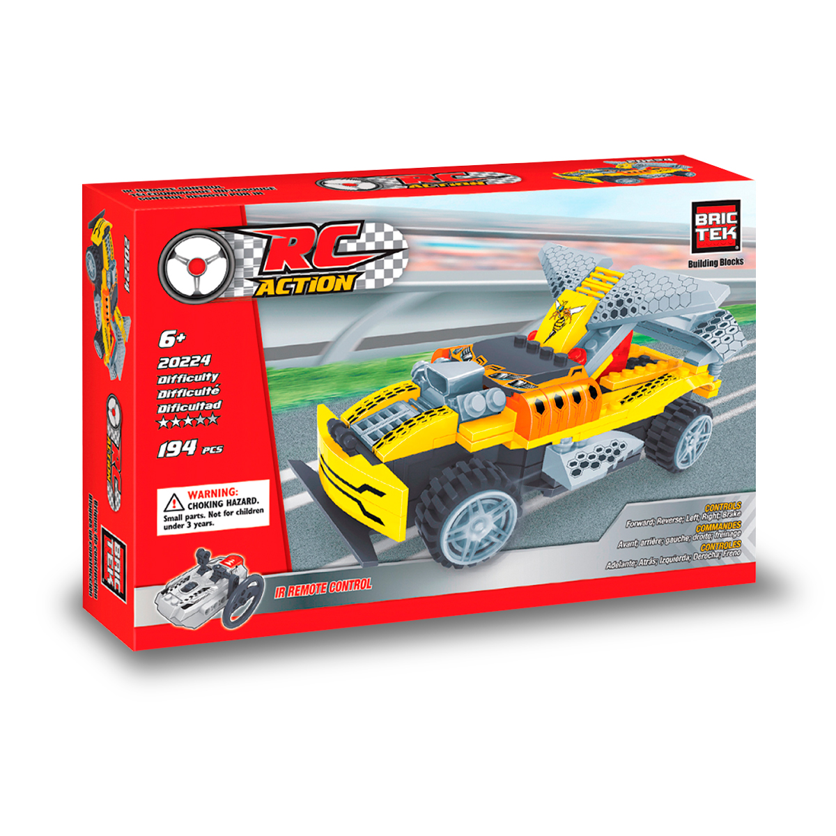 BRICTEK: R/C ACTION - YELLOW RACING CAR